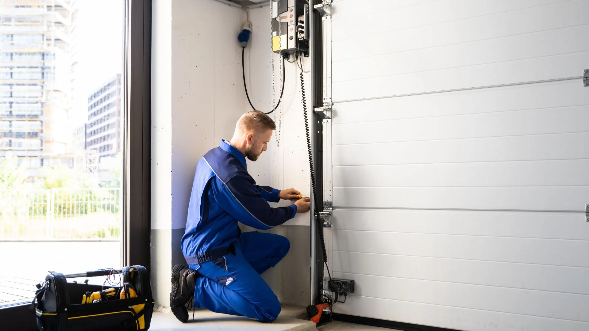 Garage door spring replacement in Everett, Massachusetts