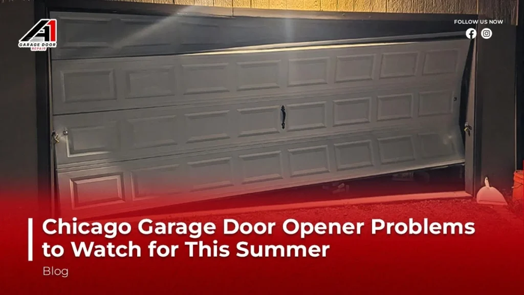 Garage door opener problems on a residential garage door