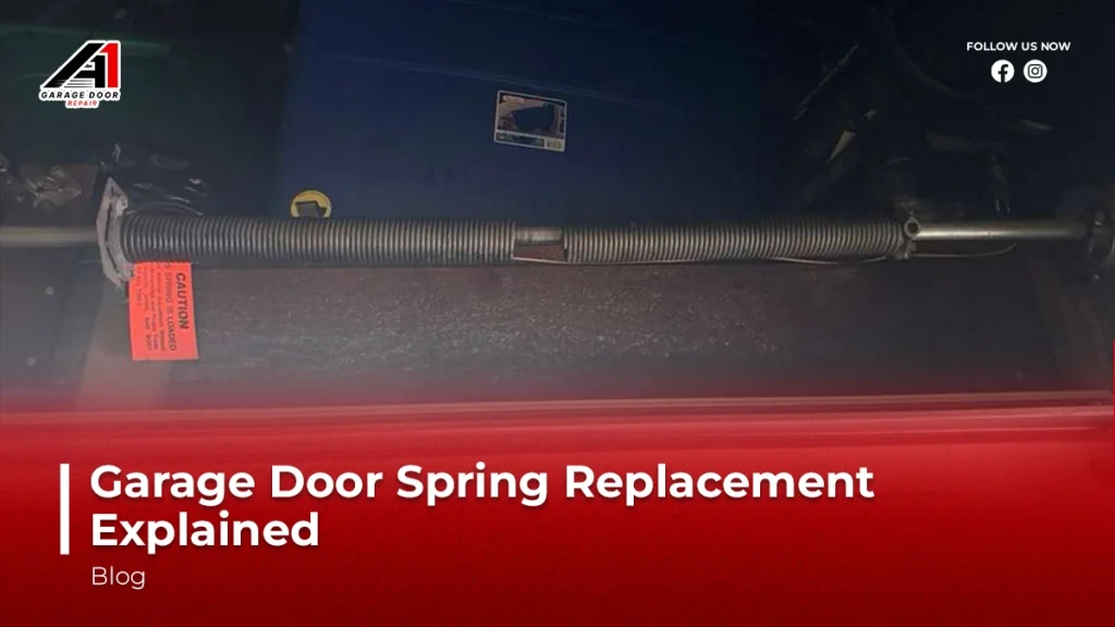 Garage door spring replacement components explained