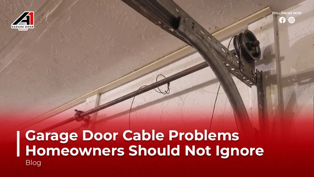 Garage door cable problems on a residential garage door system